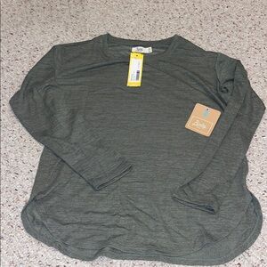 Girls Dark Green Long Sleeve Sweater